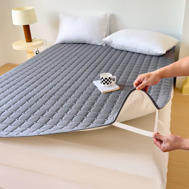 Protège-matelas Matelassé Imperméable, Juste Épaisse et Respirante pour Lit Simple ou Double