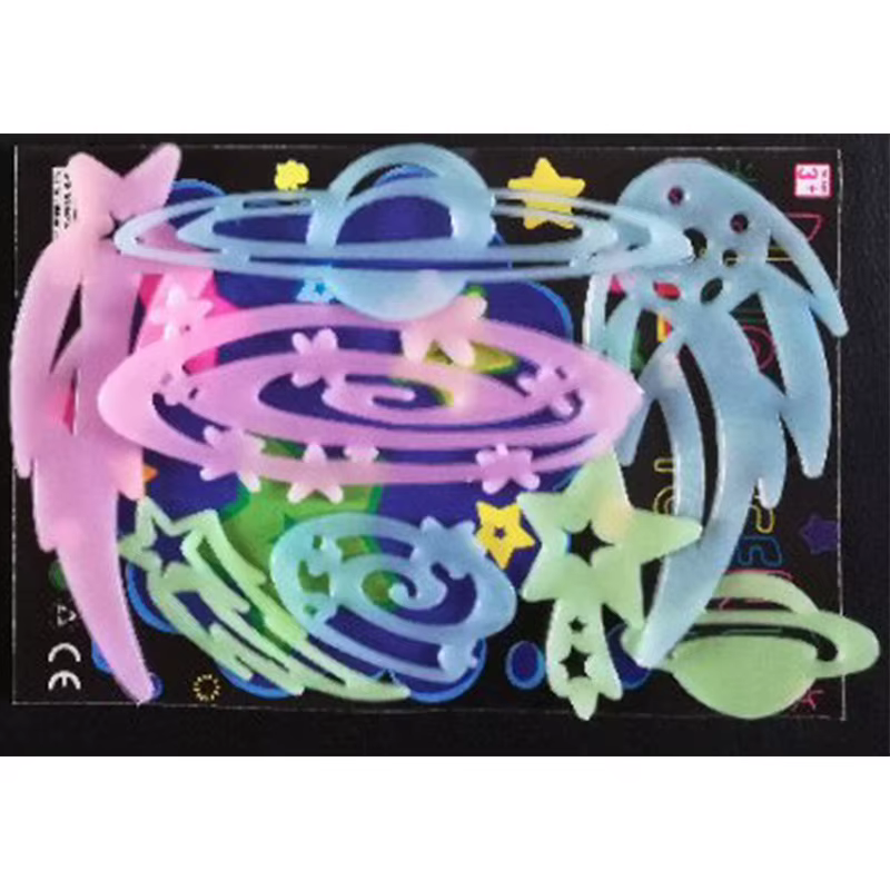 Autocollants muraux étoiles papillon, dessin animé lumineux, pour chambre d'enfants, décor de chambr