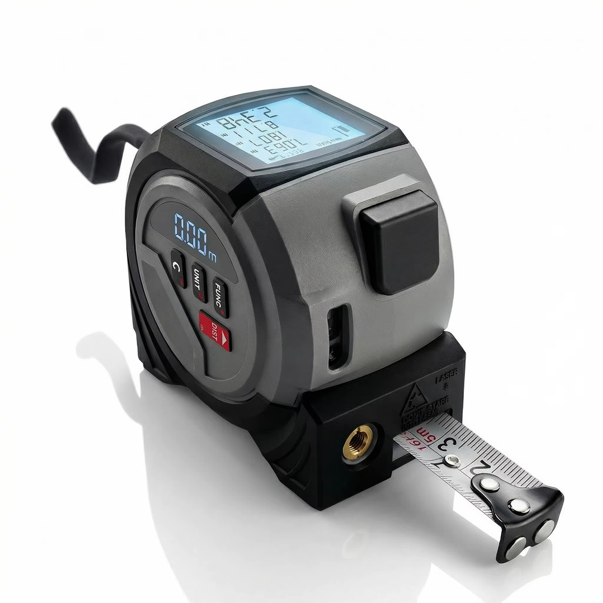 WENMEICE Mètre laser numérique 40m/60m, outil de mesure, télémètre laser, ruban à mesurer en acier,