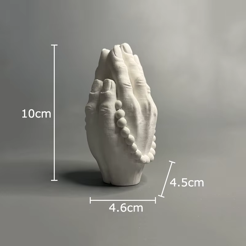 Zen bouddhiste bouddha main perles de prière plâtre Statue bureau décoration ornements œuvre créativ