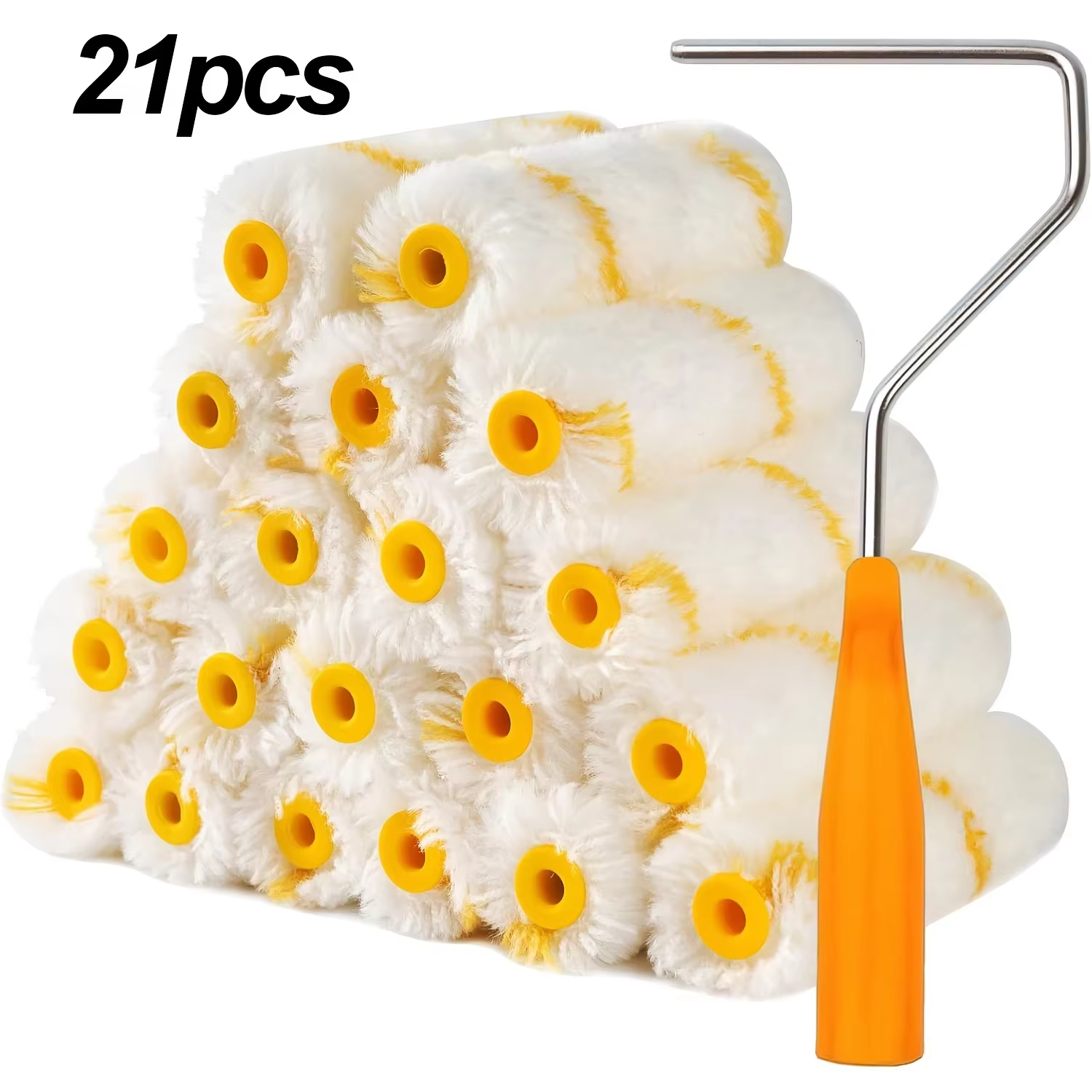 Kit de rouleaux à peinture de qualité supérieure, 21 pièces, avec rouleaux et housses de 4 pouces, p