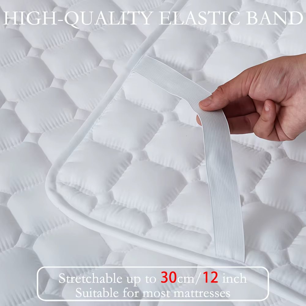 Protège-matelas Matelassé Imperméable, Juste Épaisse et Respirante pour Lit Simple ou Double