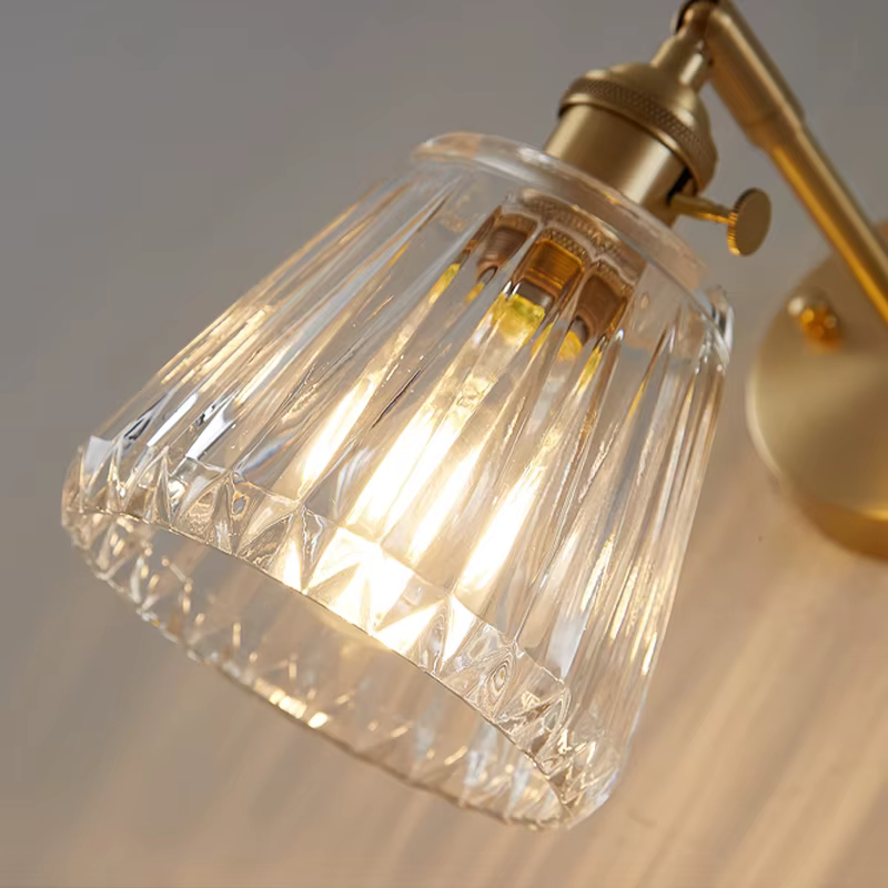 Applique Murale Nordique Moderne et Simple en Laiton et Verre, Luminaire de Luxe, Rétro Japonais, po