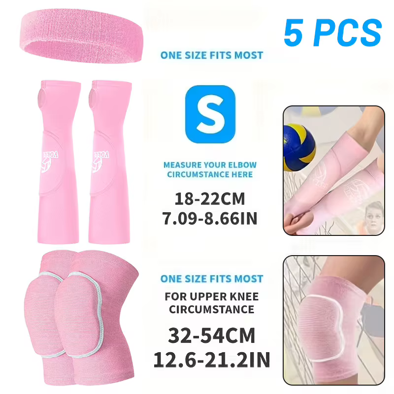 Protections pour les bras et les genoux de volley-ball avec absorption des chocs par éponge et respi