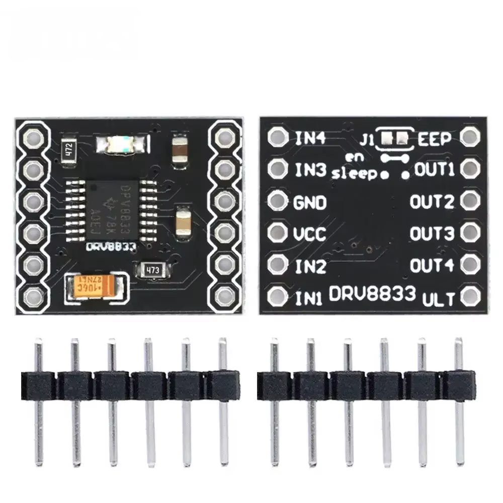 Carte de pilote de moteur DRV8833 2 canaux 1,5 A (3 V-10 V) pour moteurs DC/passe-pass, pont en H et