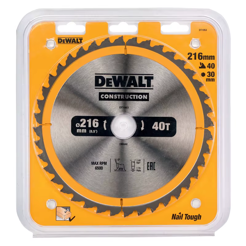 DEWALT – série de lames de scie à bois en alliage dur 216/254/305MM 40T/60T/80T DT1953 DT90250 DW312