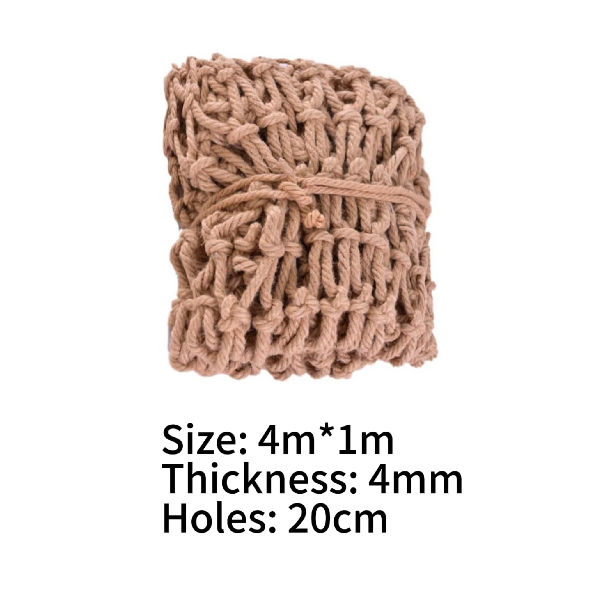 Filet d'escalade de sécurité pour enfants, corde de Jute faite à la main, maille de protection pour 