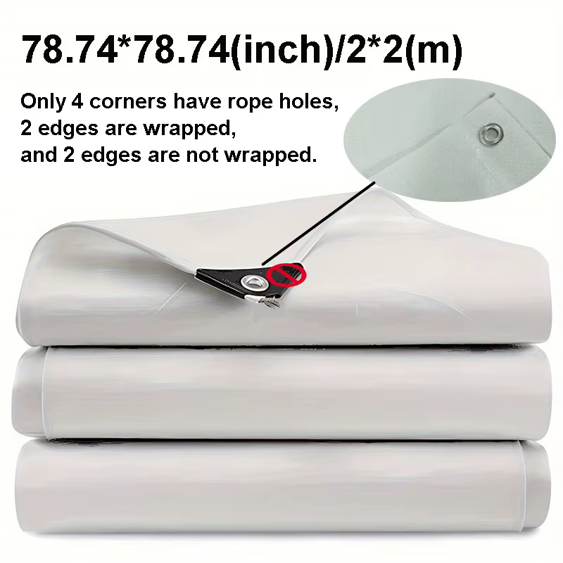 Bâche imperméable blanche, auvent rectangulaire anti-UV, voile d'ombrage pour camping, jardin, patio