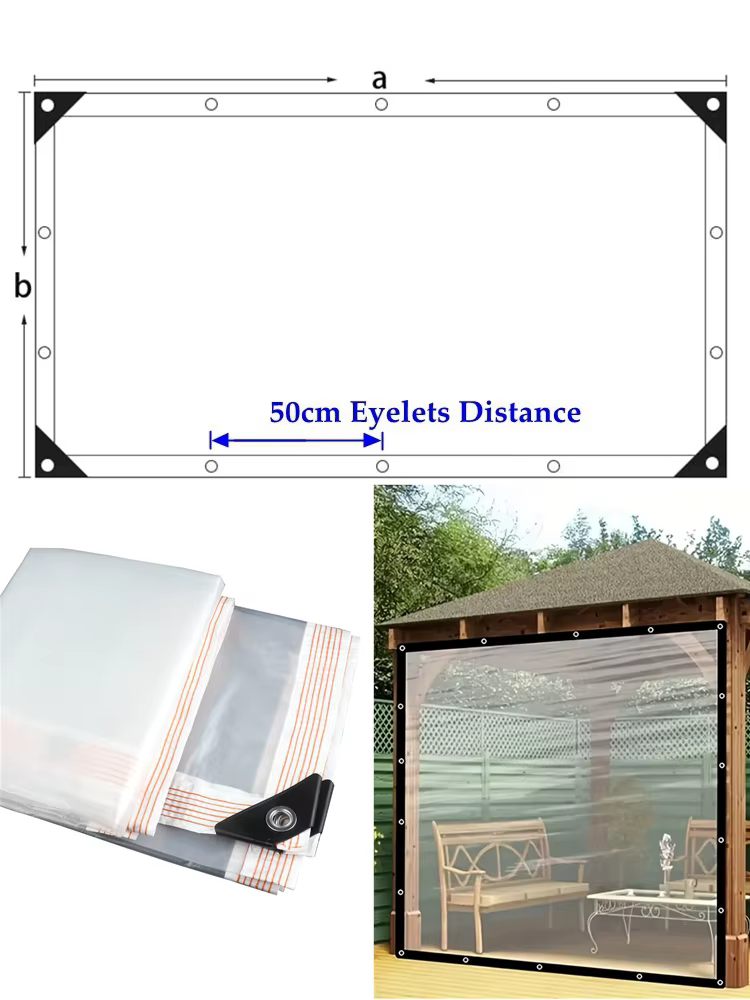 Film plastique Transparent imperméable à la pluie, bâche imperméable pour l'extérieur, terrasse, pla