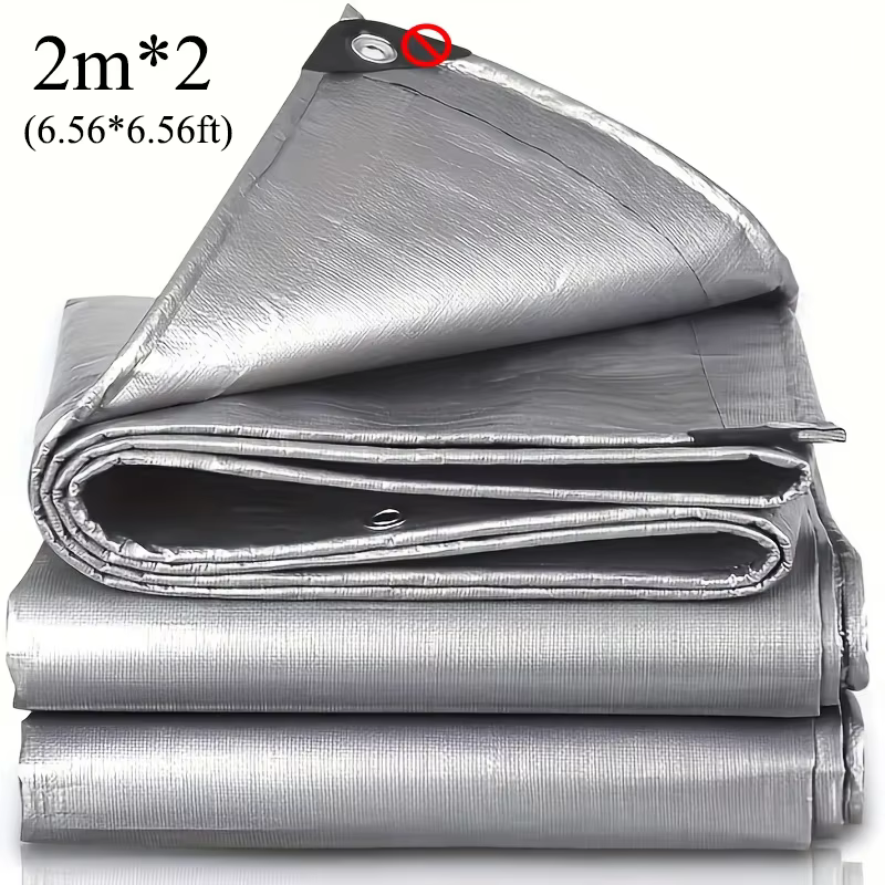 Bâche imperméable argentée anti-UV multi-usage 2x2m 2x3 3x3 3x4 3mx5 auvent abri de pluie protection