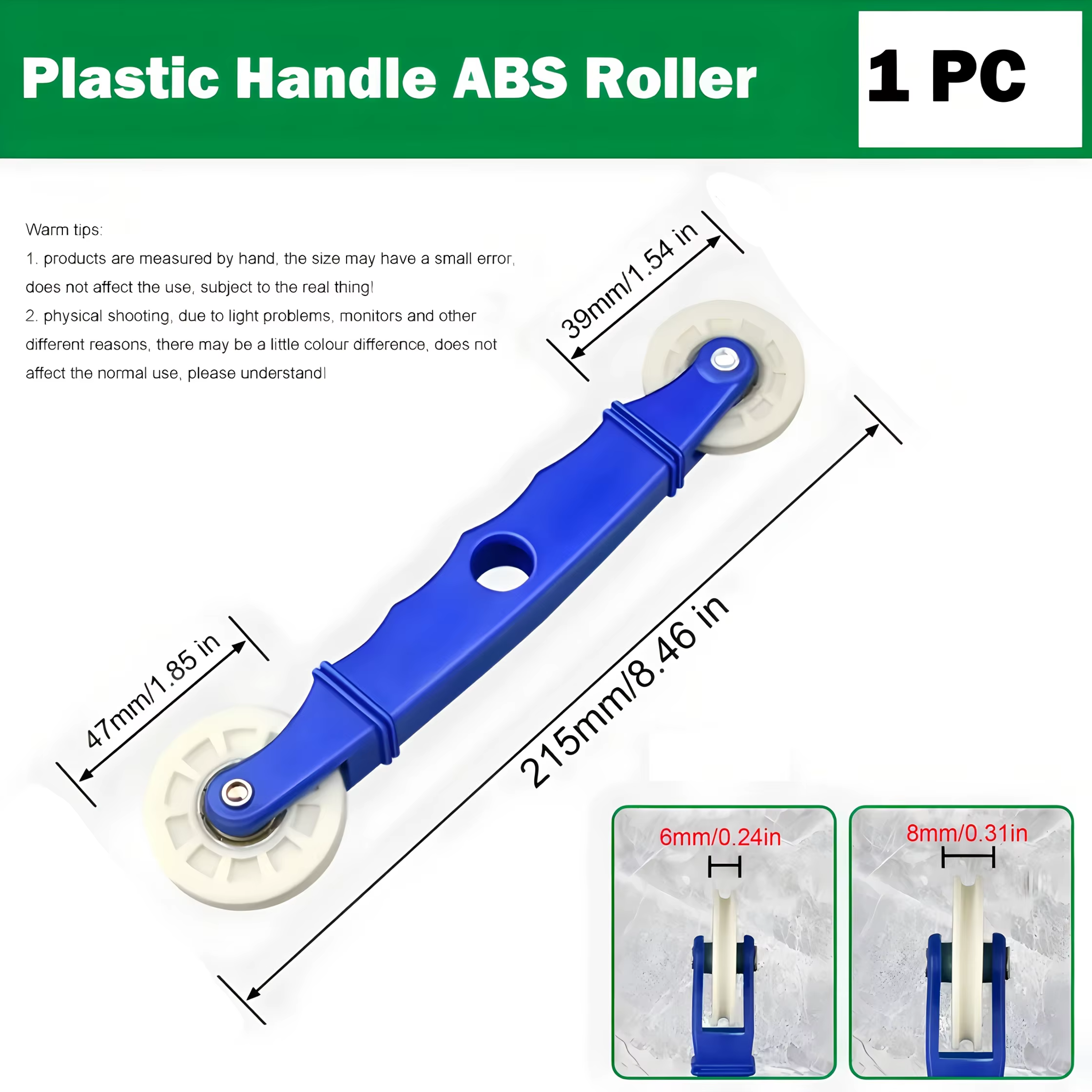 Outil de rouleau de canal de bande LED - 2 rainures en U et roues plates avec poignées en bois/plast