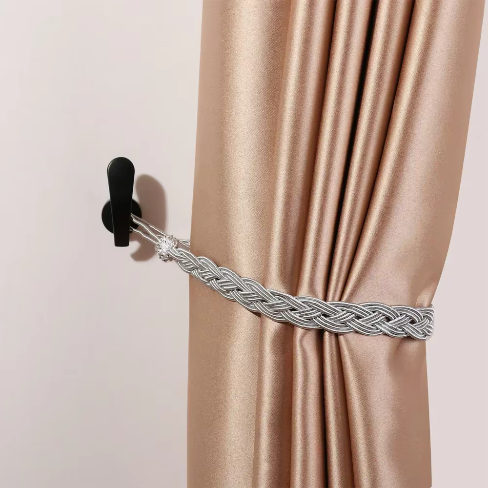 Support de rideau rétro pratique et Durable, 2 pièces/ensemble, cintre mural, crochets métalliques m