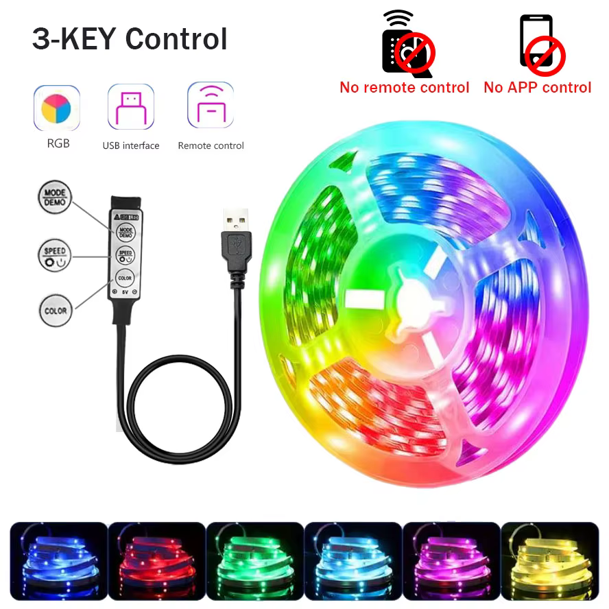 Bande lumineuse Led RGB, 5m, 10m, 20m, 30m, avec contrôle par application, ruban Flexible, pour déco