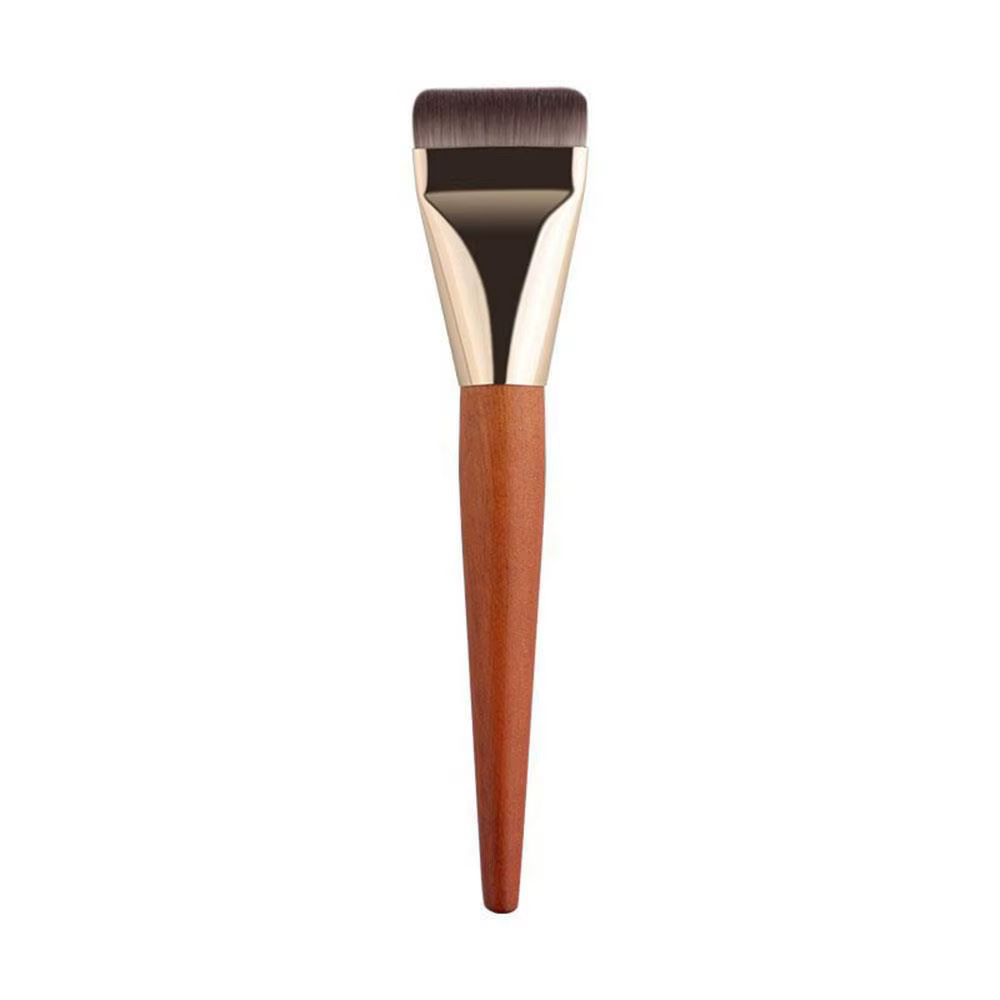 Pinceau fond de teint avec manche en bois, ultra fin, plat, BB crème, pinceaux de maquillage, correc
