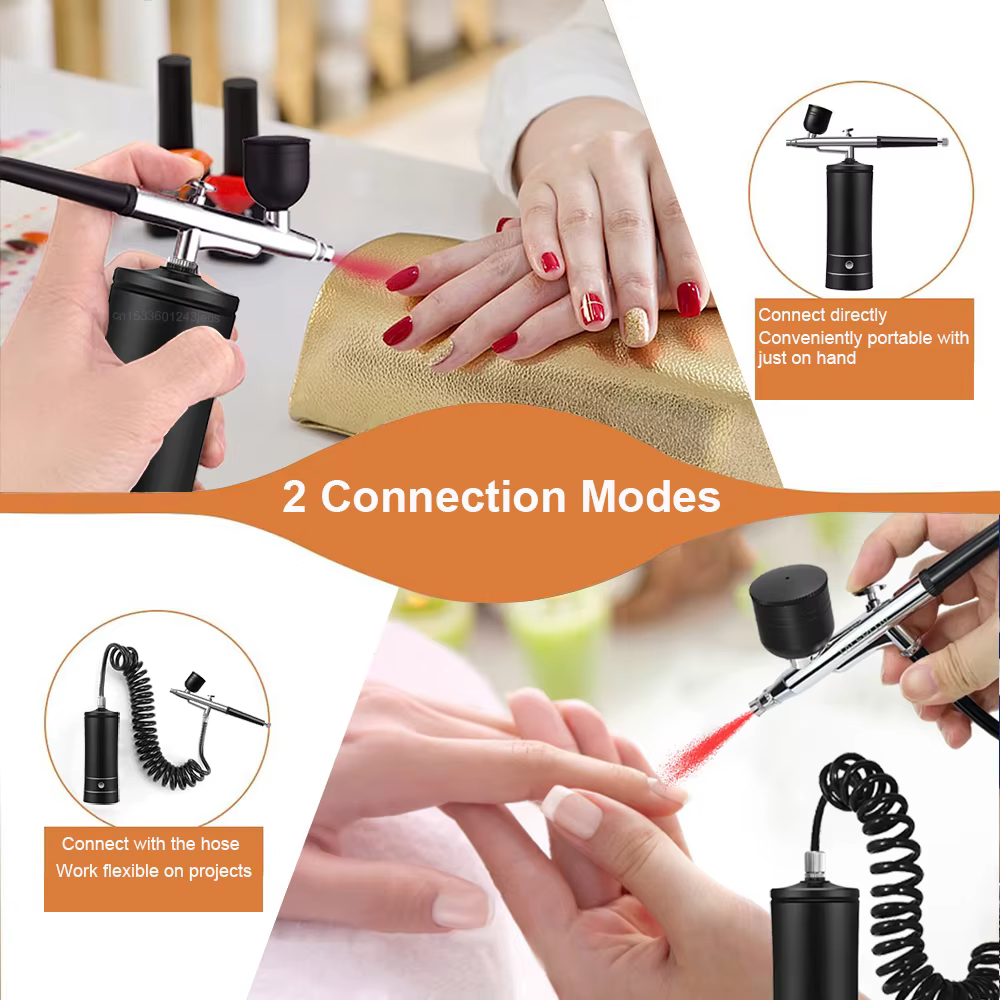Aérographe avec compresseur aérographe Portable peinture Spray Mini pistolet sans fil brosse à Air p