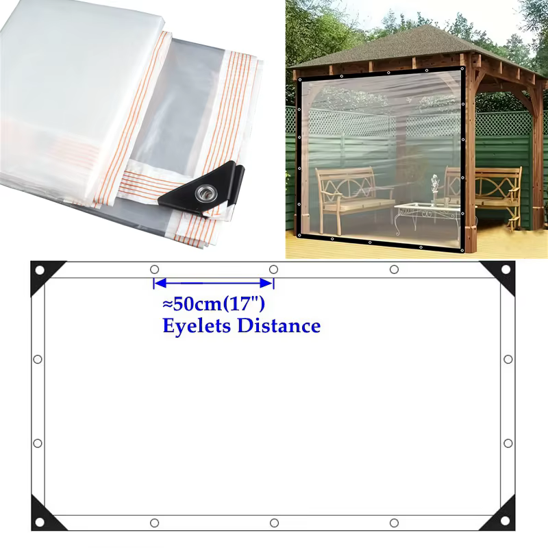 Bâche transparente en Film PE pour balcon, couverture pour plantes succulentes, tente Gazebo, auvent