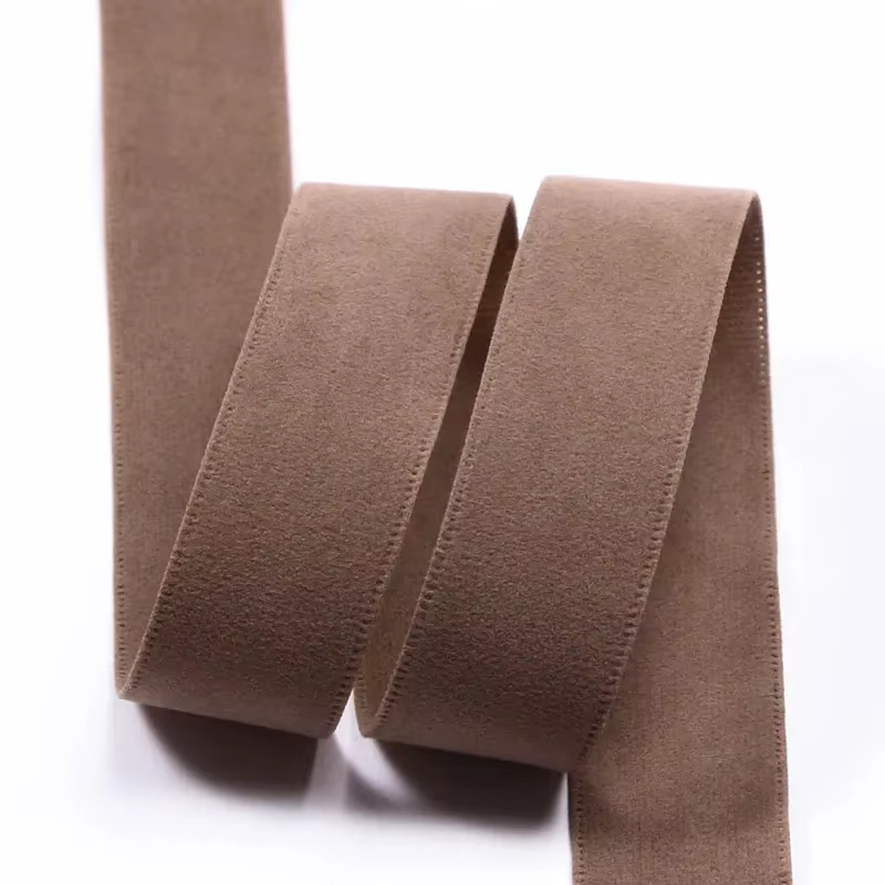Ruban en daim Double face, 5 Yards, 25/38mm, couleur unie, Texture mate, nœuds de cheveux, matériaux