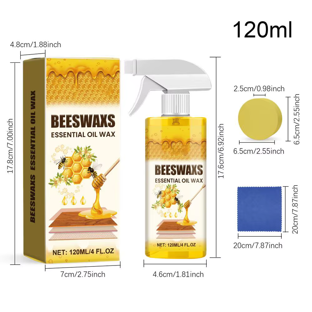 Spray Restaurateur Bois 120ml – Entretien et Polissage du Bois à la Cire d'Abeille – Imperméabilisan
