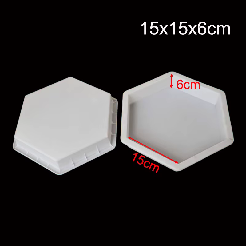 Moule de carrelage de sol Hexagonal de 15cm de Long, carré de carrelage de ciment, moule en plastiqu