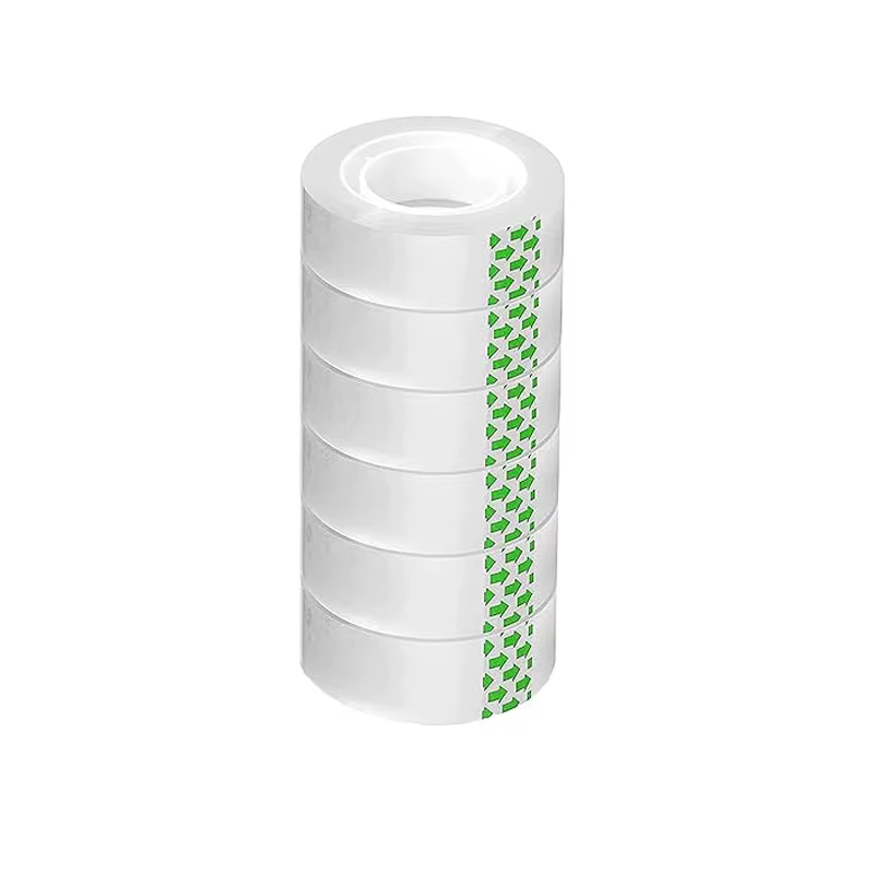 Rouleau de ruban adhésif Invisible Transparent, 6 rouleaux de 18mm x 25M, ruban brillant polyvalent