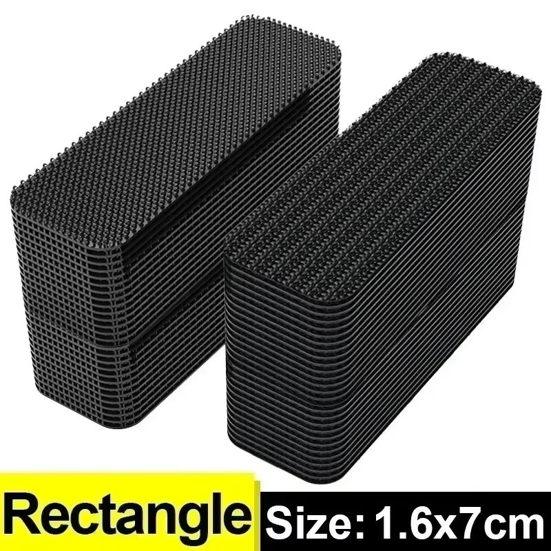 Ruban adhésif noir pour usage domestique, tampon de fixation tactile, Patch fixe, tapis Double face,