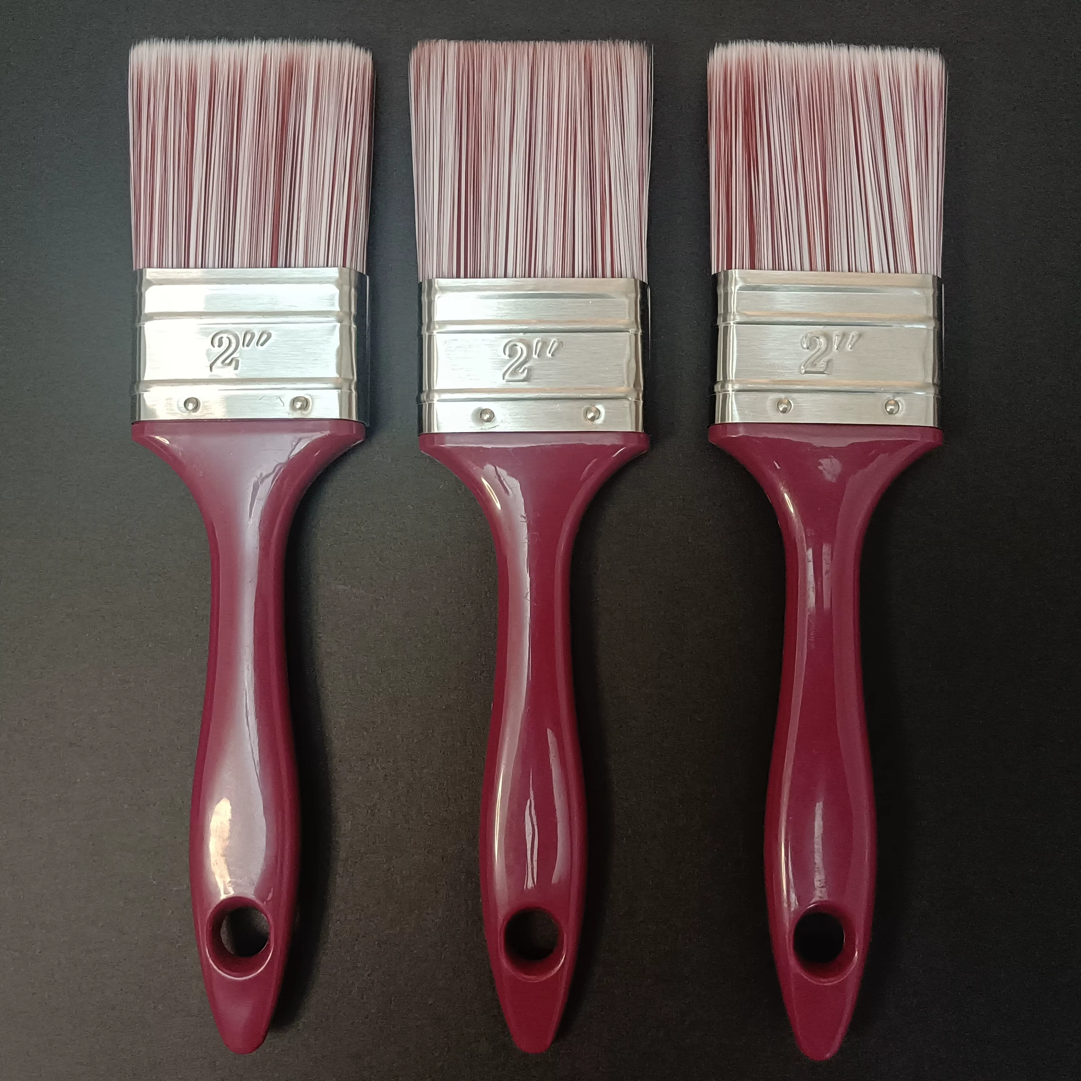 3 pinceaux de peinture, pinceau à angle droit, pinceau pour bordures, adapté aux meubles d'angle, au