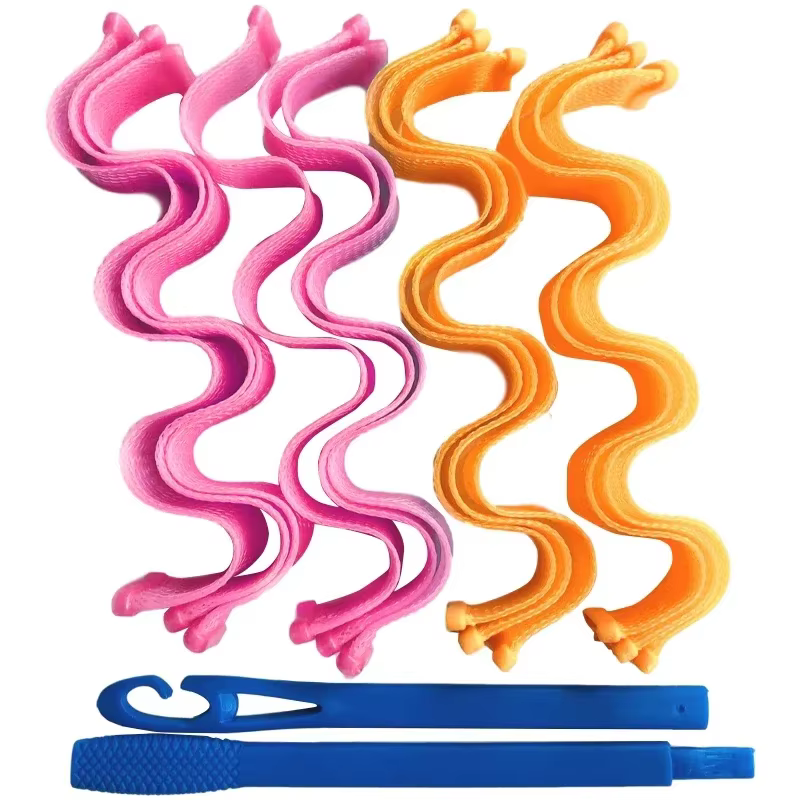 Bigoudis en spirale sans chaleur pour femmes  boucles rondes sans forme d'onde  bricolage  2 crochet
