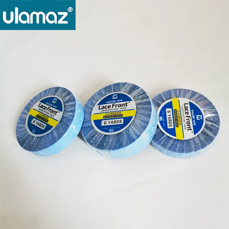 Rubans adhésifs bleus pour le bain, ruban adhésif double face, système capillaire, devant en dentell