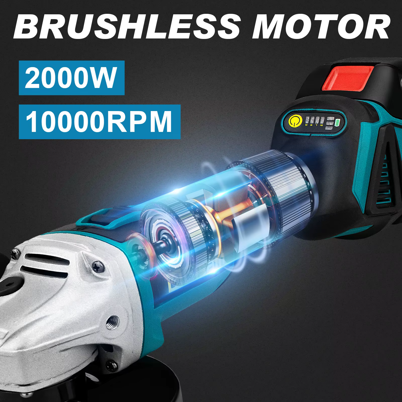 Gami 125MM meuleuse d'angle électrique sans brosse vitesse Variable M14 Machine de découpe outil de