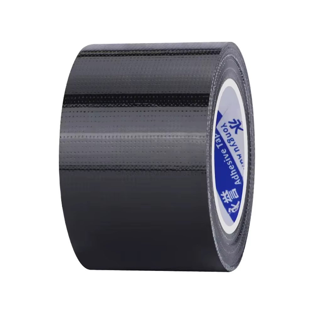Ruban adhésif en tissu noir robuste, imperméable, résistant à la déchirure, adhésif fort pour sol de