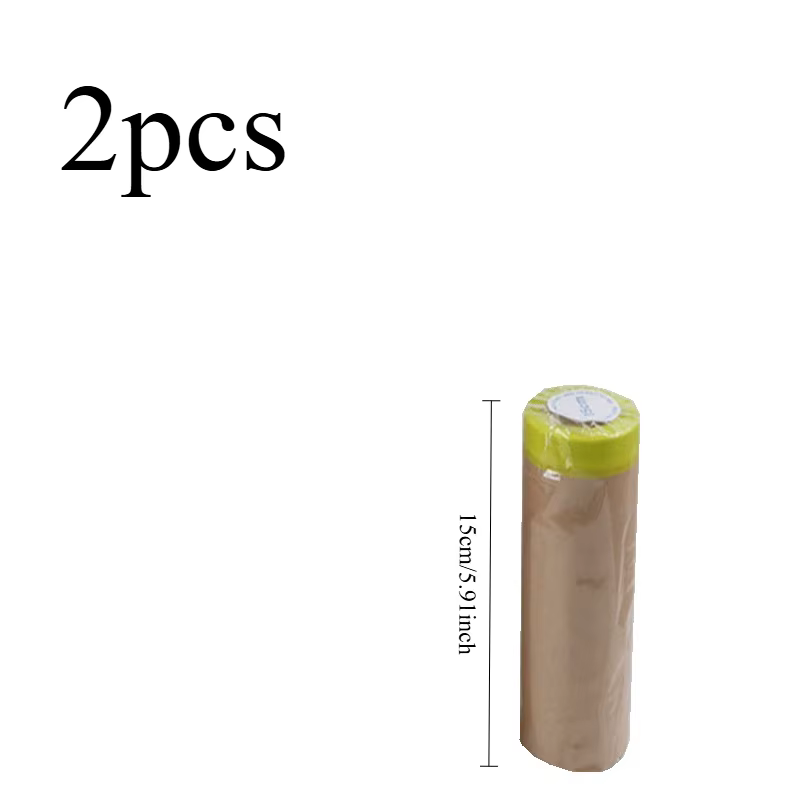 Papier de masquage pré-adhésif pour la peinture, 2 pièces, papier adhésif pour peintres, rouleau de