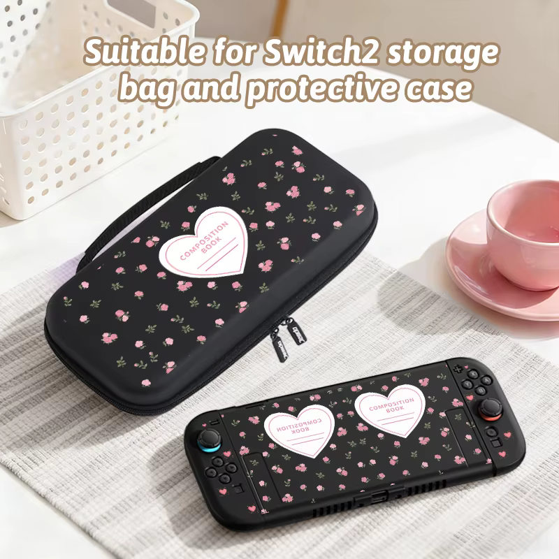 Coque de protection pour Switch 2 avec étui de transport portable, détachable, résistant aux rayures