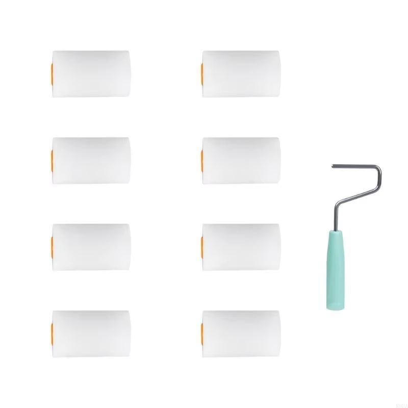 9pcs en mousse mousse Rouleau roller petits rouleaux en mousse pour peinture murale meuble