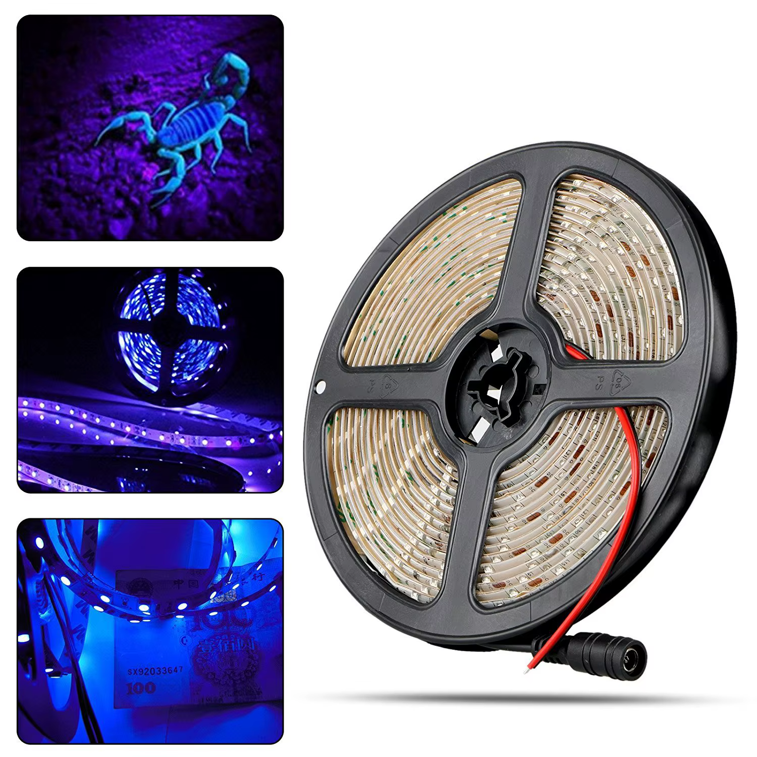 IP67 IP65 étanche UV Ultraviolet Flexible LED bande 12V 395-400nm extérieur violet scène fête DJ voi