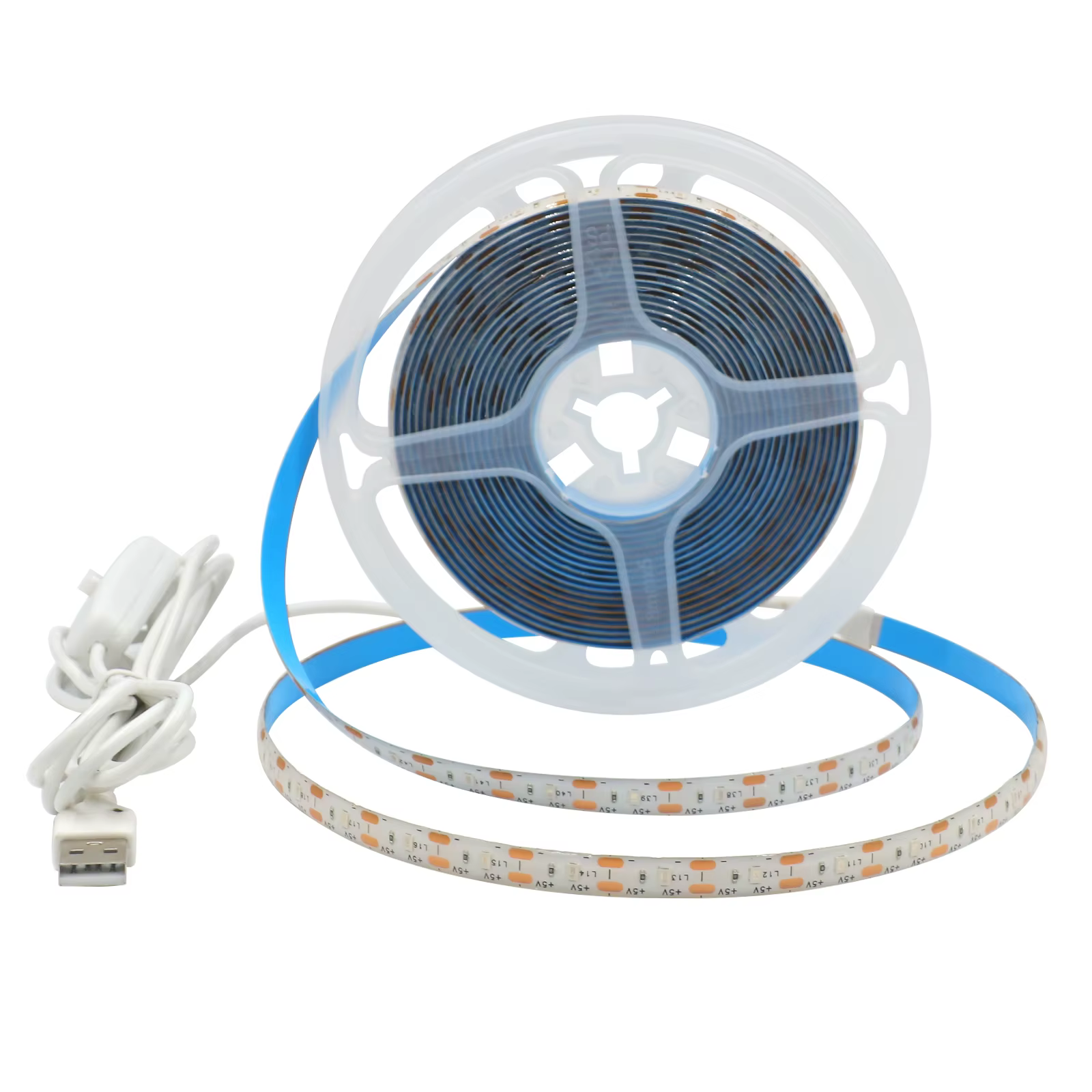5V 2835 LED bande lumineuse USB 60 LED s/m Flexible Fita LED bande avec interrupteur blanc chaud bla