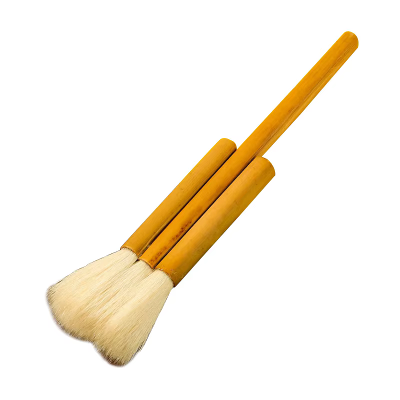 Pinceau mélangeur de merlu, applicateur de brosse de dessin de poils de chèvre, tubes pour l'interco