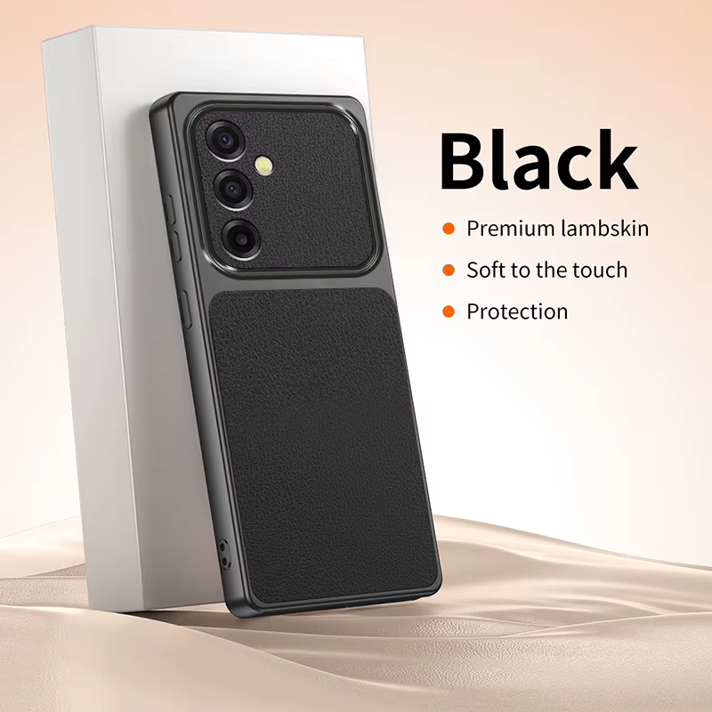 Étui en cuir d'agneau avec protection intégrale de l'appareil photo pour Samsung Galaxy A56 A36 A26 