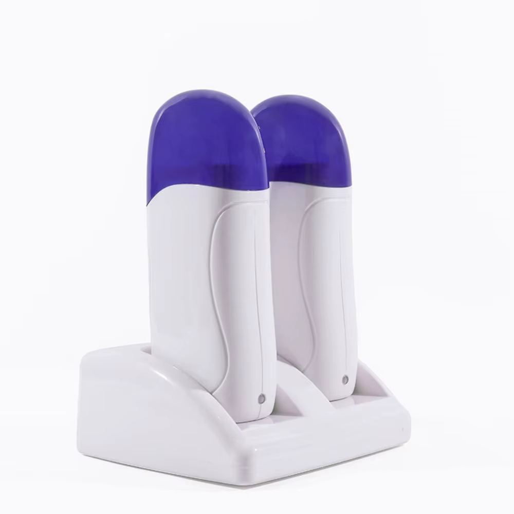 Chauffe-cire à double cartouche pour épilation corporelle, épilation des poils épais, avec base chau