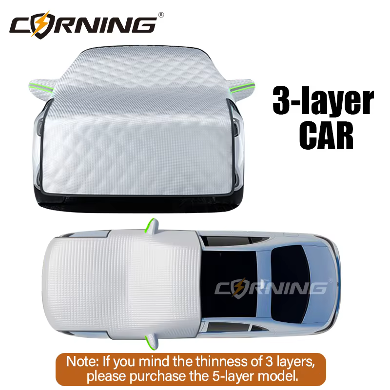 Housses de protection contre la grêle pour voiture, demi-couverture, auvent extérieur, pare-soleil, 