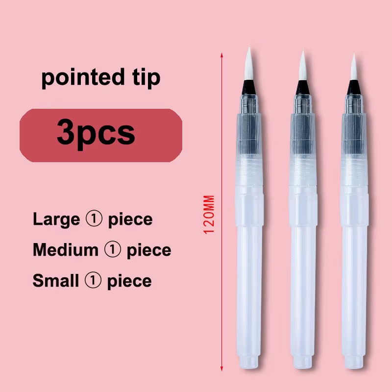 Stylo pinceau aquarelle avec pointes en nylon – Design léger et ergonomique pour les projets de pein