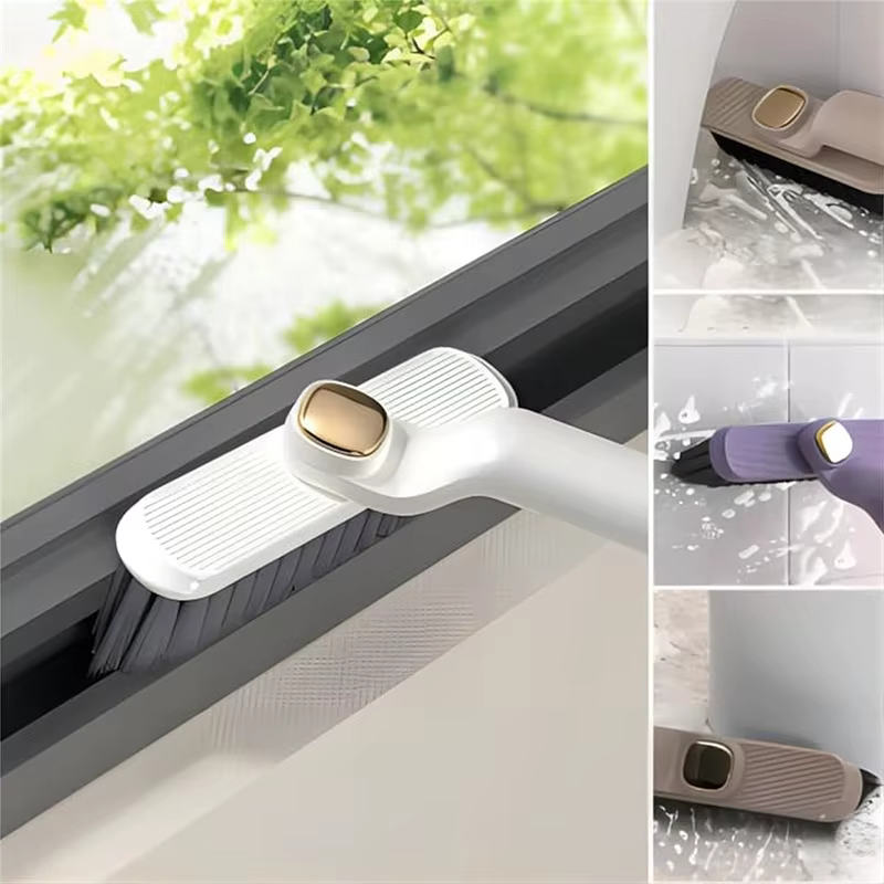 Brosse de nettoyage de crevasses rotative multifonction à main 360 ° Outil de nettoyage de coins r
