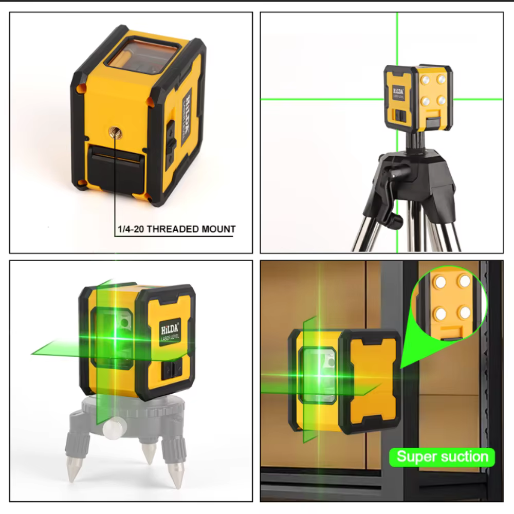 HILDA niveau Laser 2 lignes avec aimant sur le dos auto-nivelant nivellement automatique puissant ni