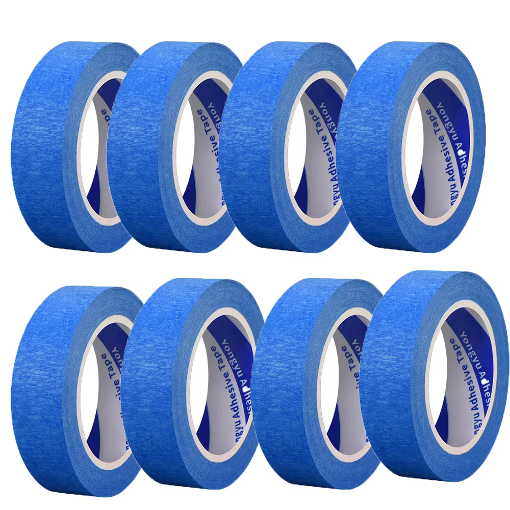 8 rouleaux de ruban à motifs, ruban de peintre avec support adhésif, bleu maison, bureau, papeterie