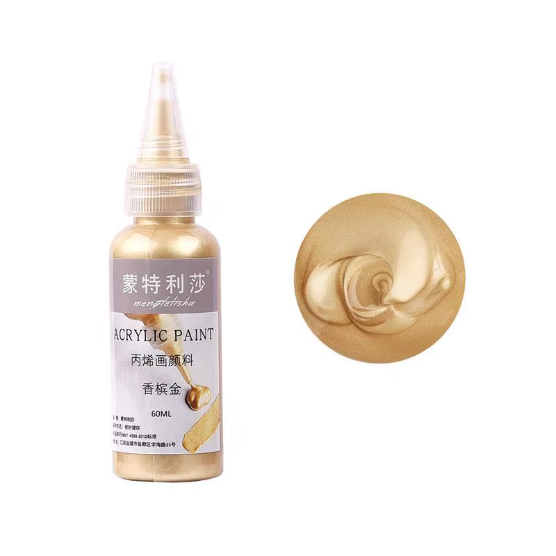 Peinture acrylique imperméable, 60ml, Pigment métallique, résine époxy, artisanat, pigment de colora
