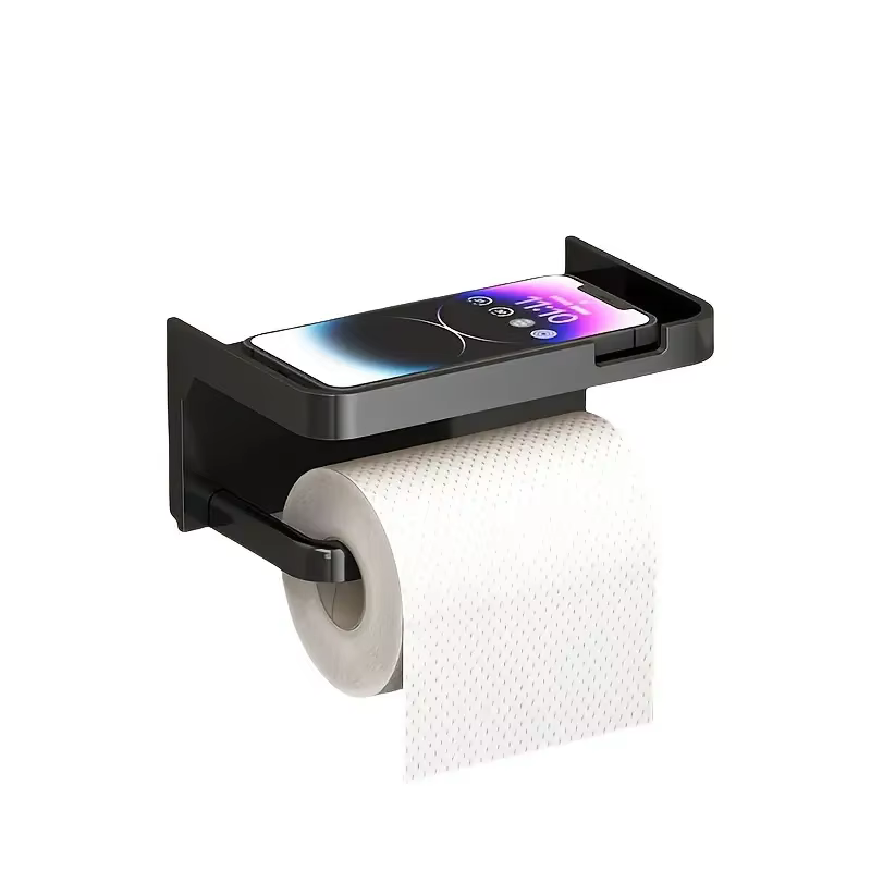 Porte-papier hygiénique salle de bain support mural multifonction WC papier support pour téléphone é