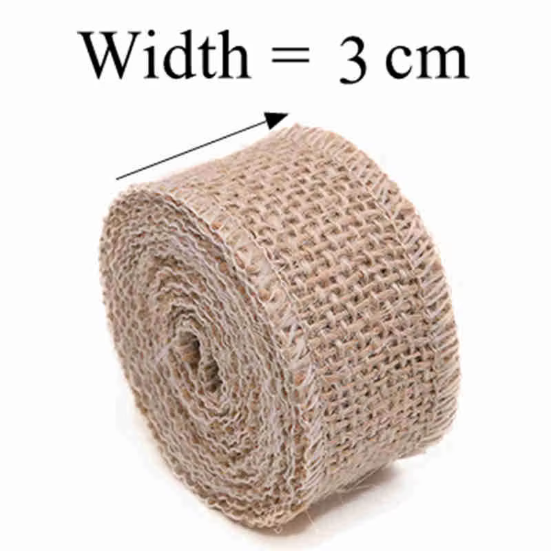 Zerolife-Rouleaux de Toile de Jute Naturelle Rétro Vintage, pour Mariage Rustique, Décoration de ixd