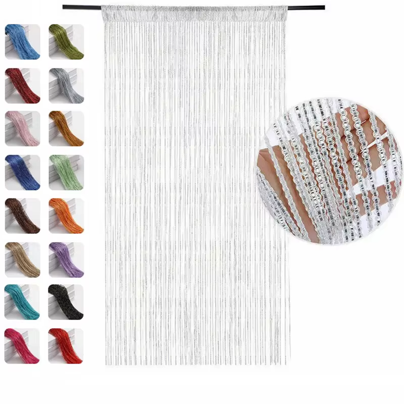 100x200 cm porte fenêtres suspendus perles décors rideau chaîne été mouche insectes écran gland pann