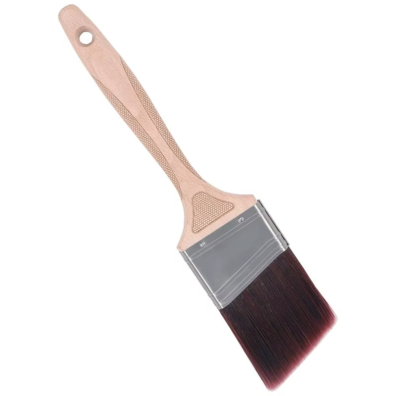 FLYY-pinceau à peinture coudé gris de 2,5 pouces pour une coupe détaillée, des retouches et un traça