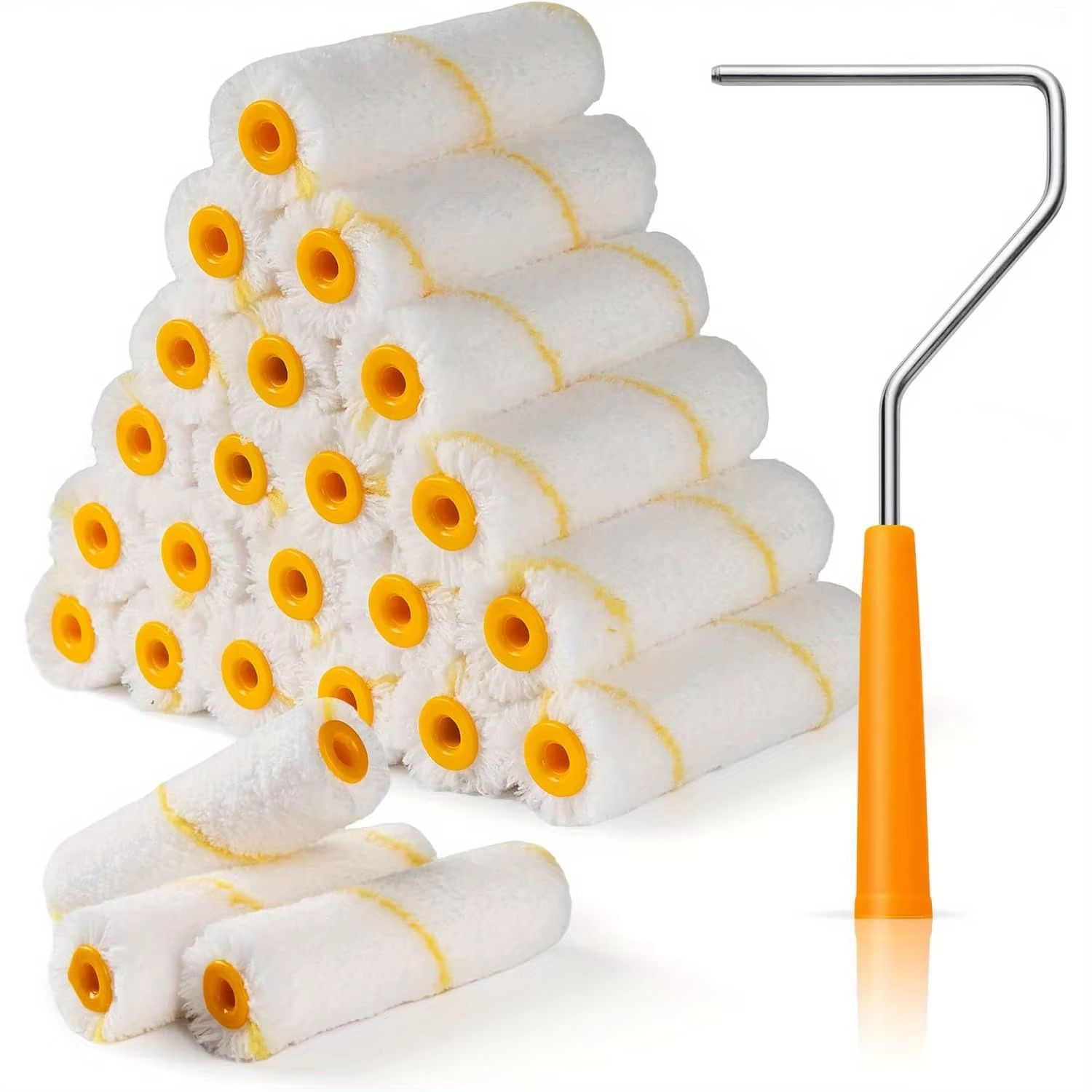 25 pièces nouveau rouleau de peinture brosse poils denses Latex rouleau de peinture brosse outils po