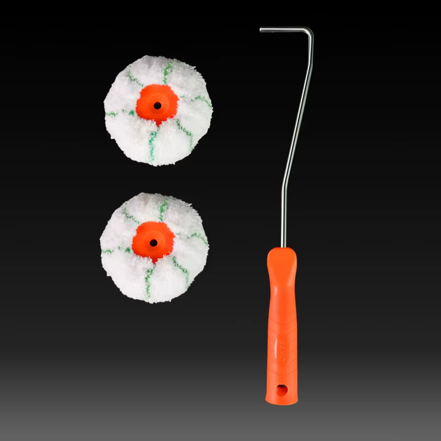 1 rouleau applicateur en forme de citrouille pour 2 peintures; Outils professionnels pour les coins